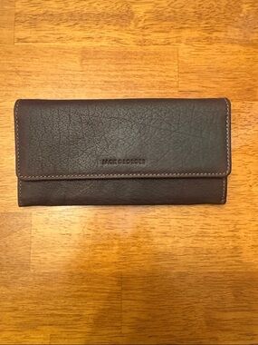 Jack Georges Dark Brown Leather Clutch Wallet